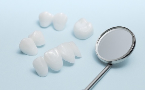 Metal free dental crowns prior to placement