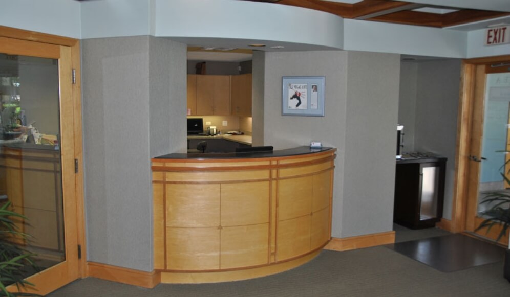 Dental office reception desk