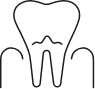 Animated tooth and gums representing periodontal therapy